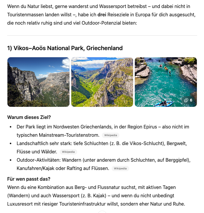 ChatGPT Reisetipp