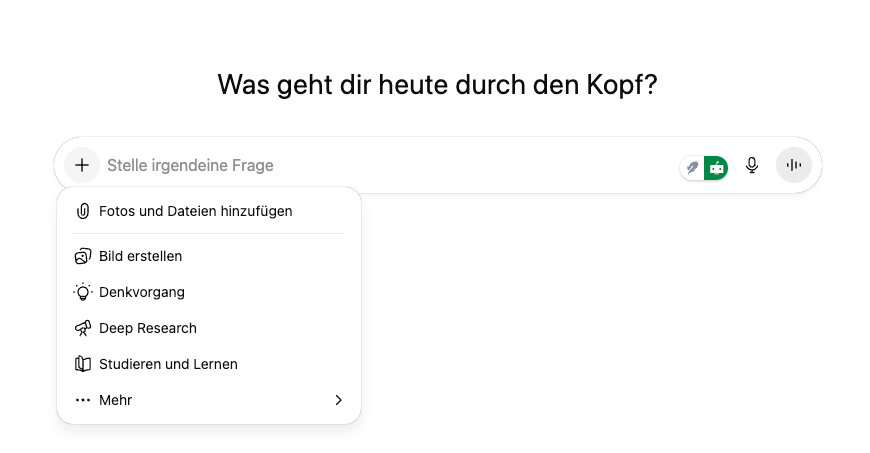 ChatGPT-Eingabefeld